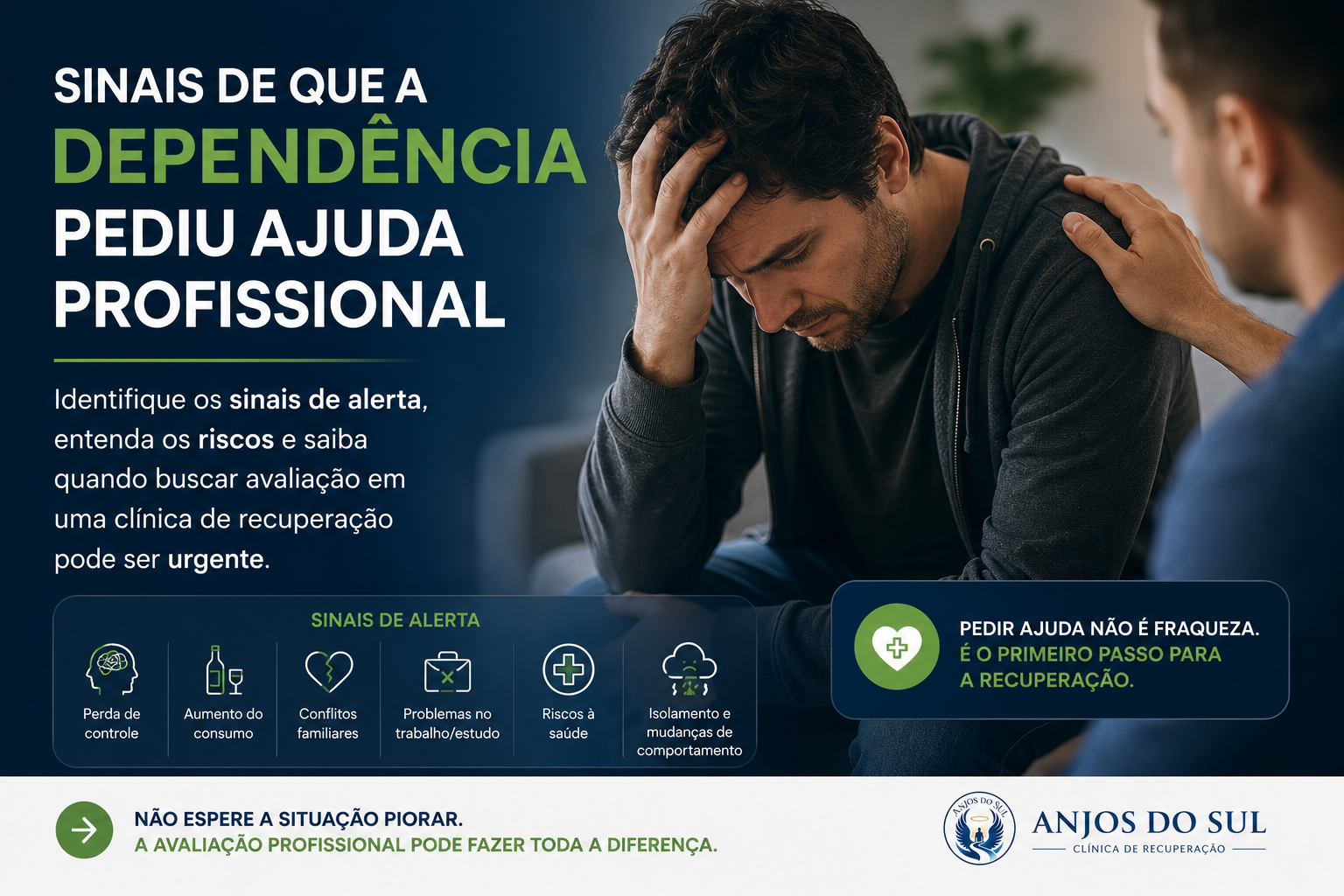 Sinais de que a dependência pediu ajuda profissional